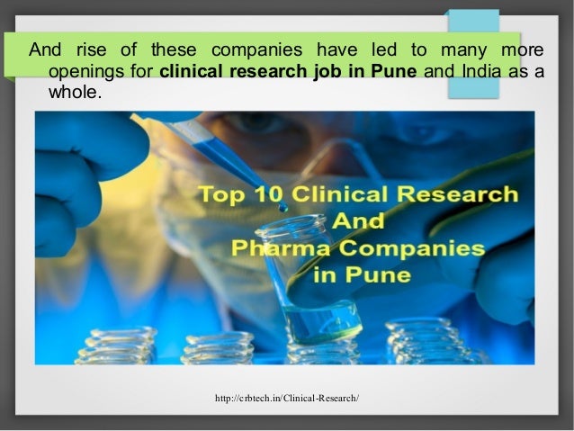 clinical research job company in pune
