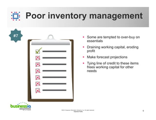 Poor Structured Inventory 10 Common Reasons For Small Business Failure | PDF