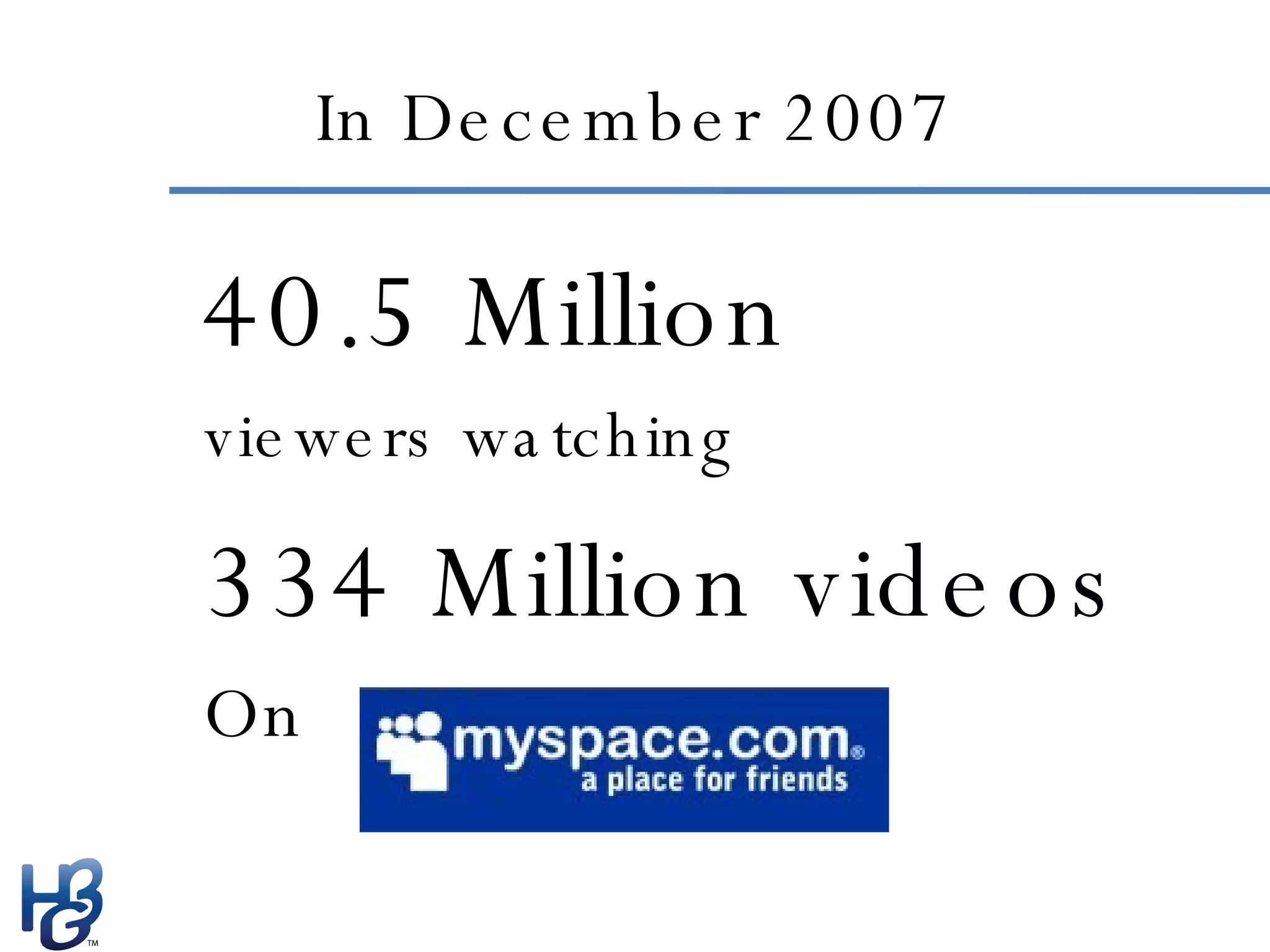 In December 2007 40.5 Million  viewers watching  334 Million videos On 