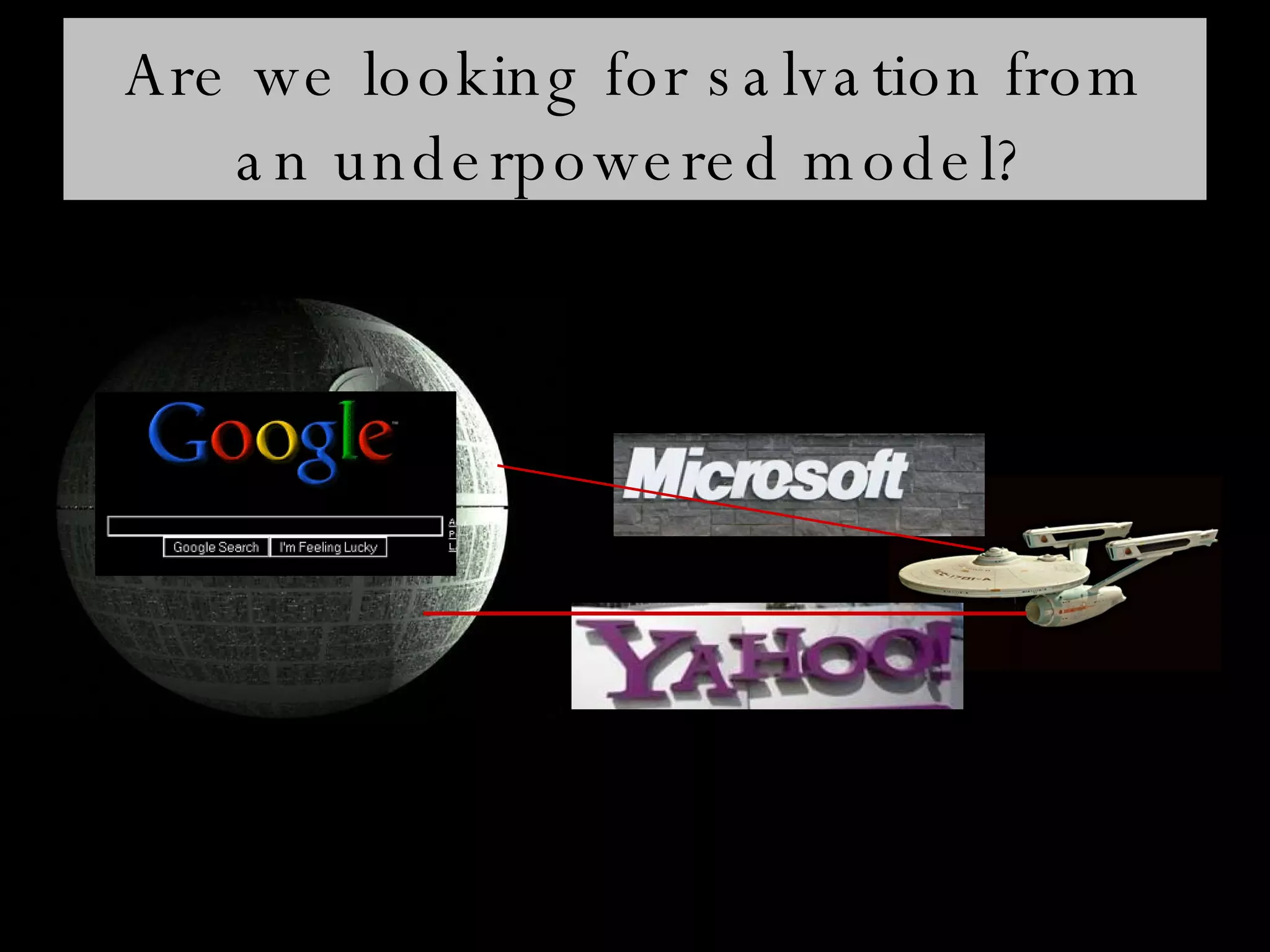 Are we looking for salvation from an underpowered model? 