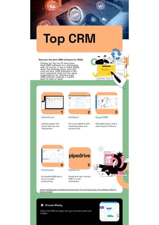 Top 10 Must-have SaaS CRM Software 2024: A Buyer’s Guide