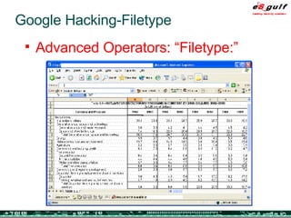 Advanced Operators: “Filetype:” Google Hacking-Filetype 