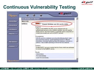 Continuous Vulnerability Testing 