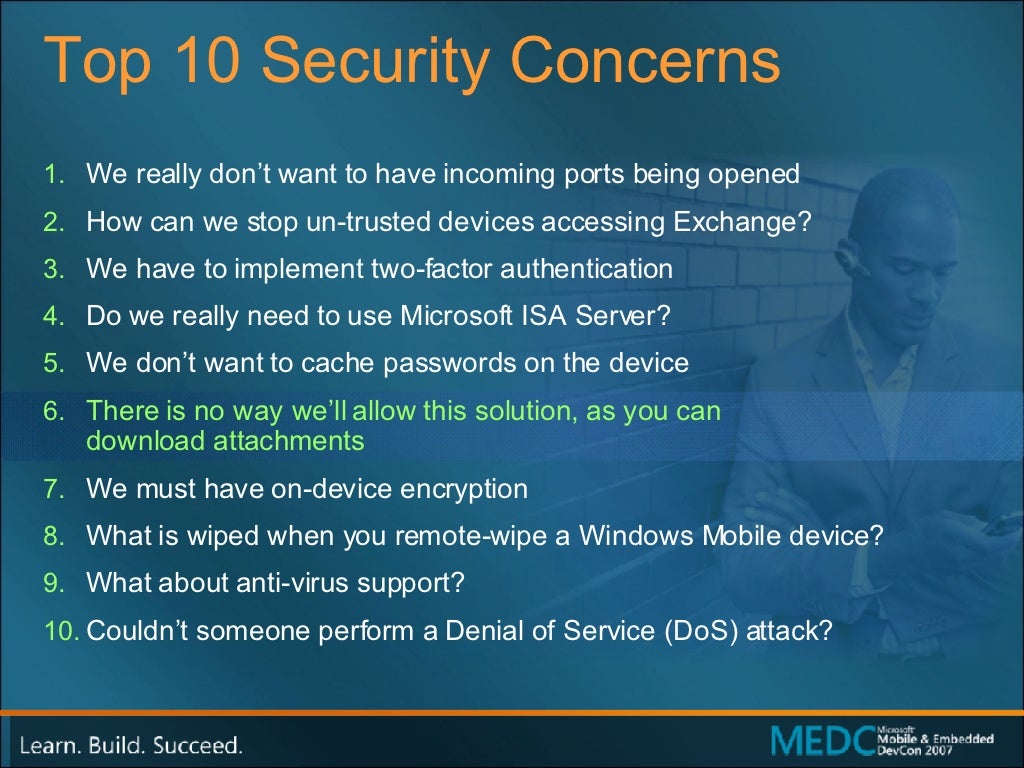 Top 10 Security Concerns We
