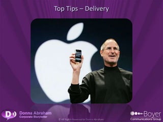 Top Tips – Delivery
 