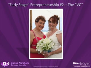 “Early Stage” Entrepreneurship #2 – The “VC”
 