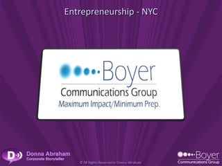 Entrepreneurship - NYC
 