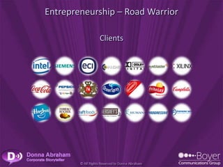 Entrepreneurship – Road Warrior

            Clients
 