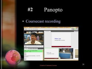 Panopto Coursecast recording Creative Commons License  #2 