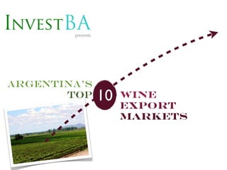 presents




Argentina’s
       top         10   wine
                        Export
                        Markets
 