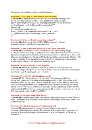 Top 100 PHP Interview Questions and Answers | PDF
