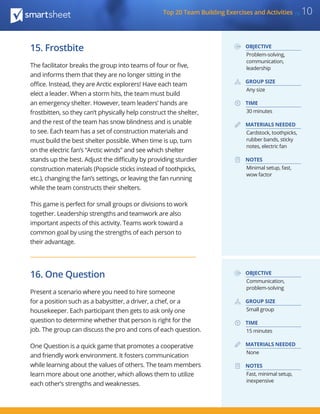 Top 20-team-building-exercises-activites | PDF
