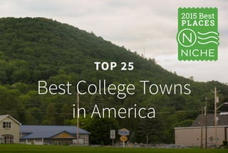 TOP 25
Best College Towns
in America
 