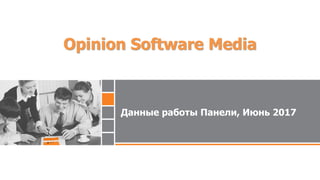 Данные работы Панели, Июнь 2017
Opinion Software Media
 
