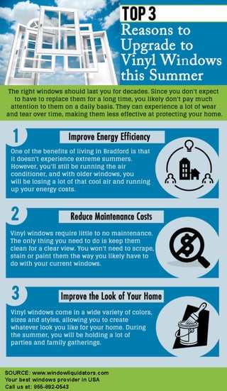 Top 3 reasons to upgrade to vinyl windows
