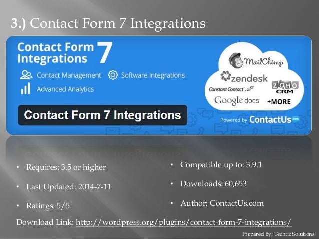 top 5 free wordpress contact form 7 plugin by techtic solutions contact form 7 constant contact