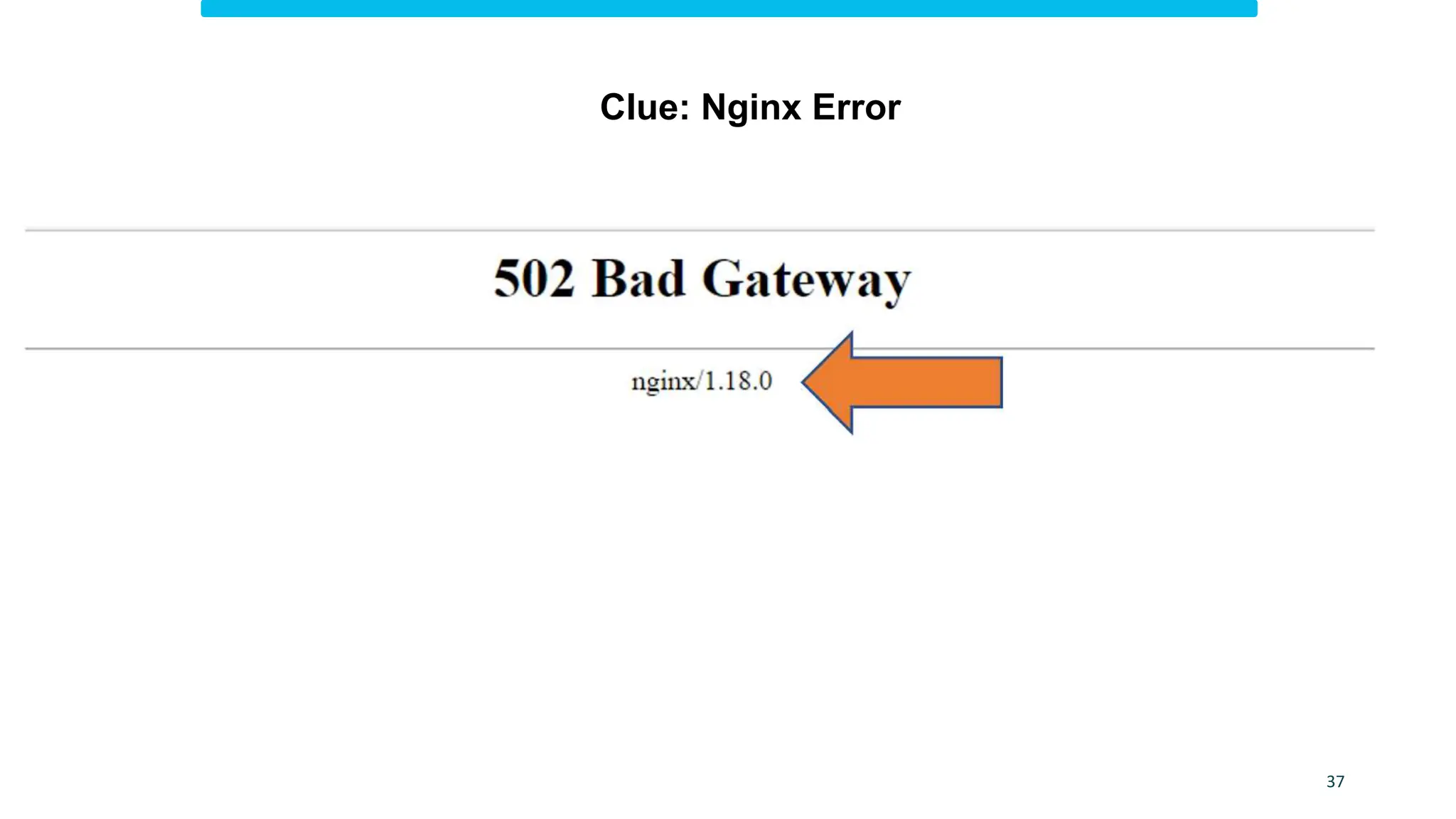 Clue: Nginx Error
37
 