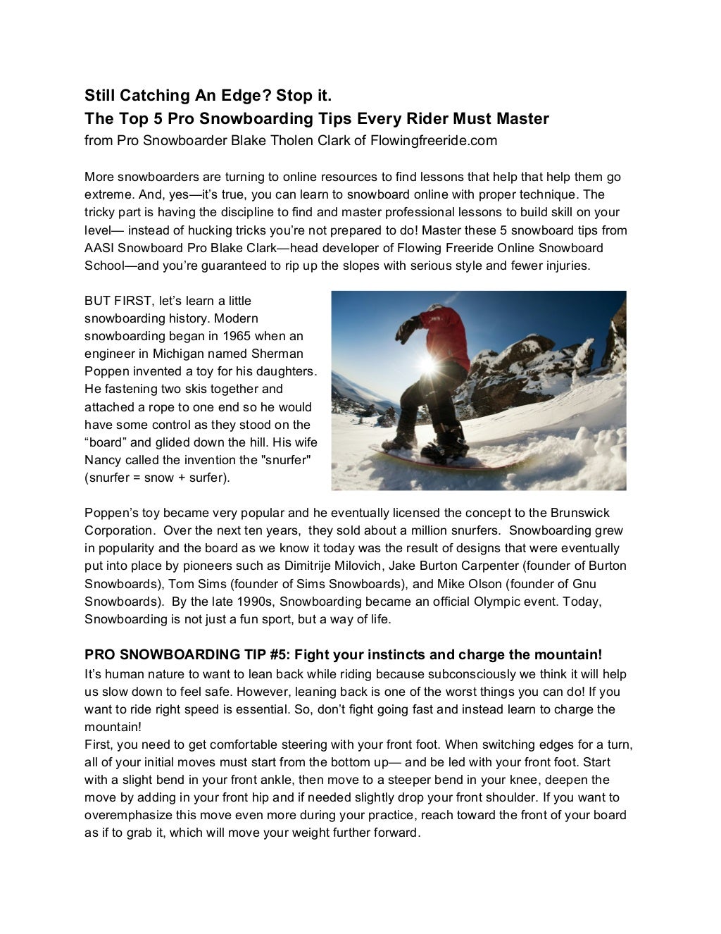 The Top 5 Pro Snowboarding Tips Every Rider Must Master