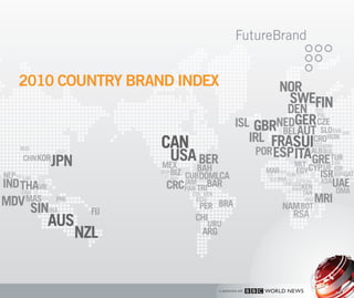 2010 COUNTRY BRAND INDEX




                       in partnership with
 