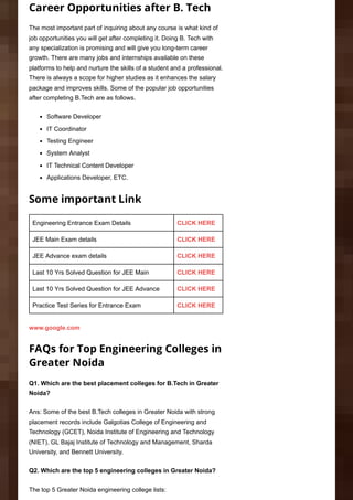Top Private Engineering Colleges in Greater Noida with Good Placements ...