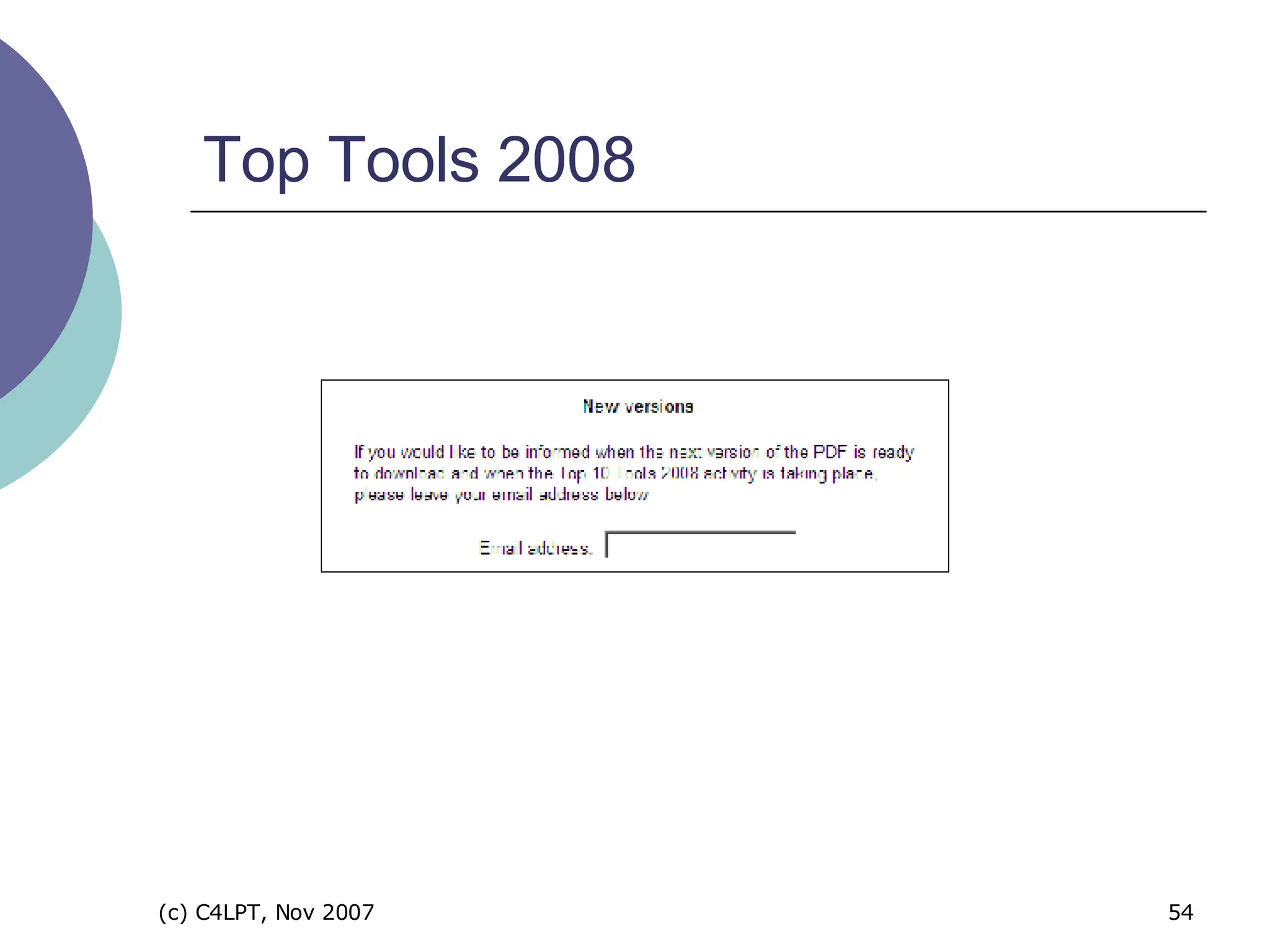 Top Tools 2008 