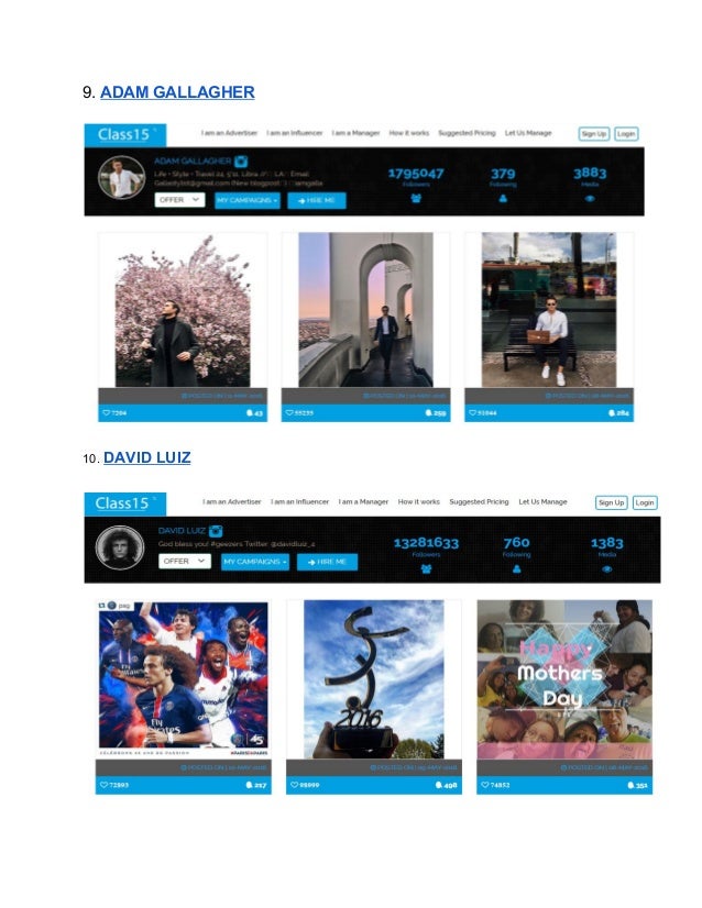 Top Instagram Influencers List 2016