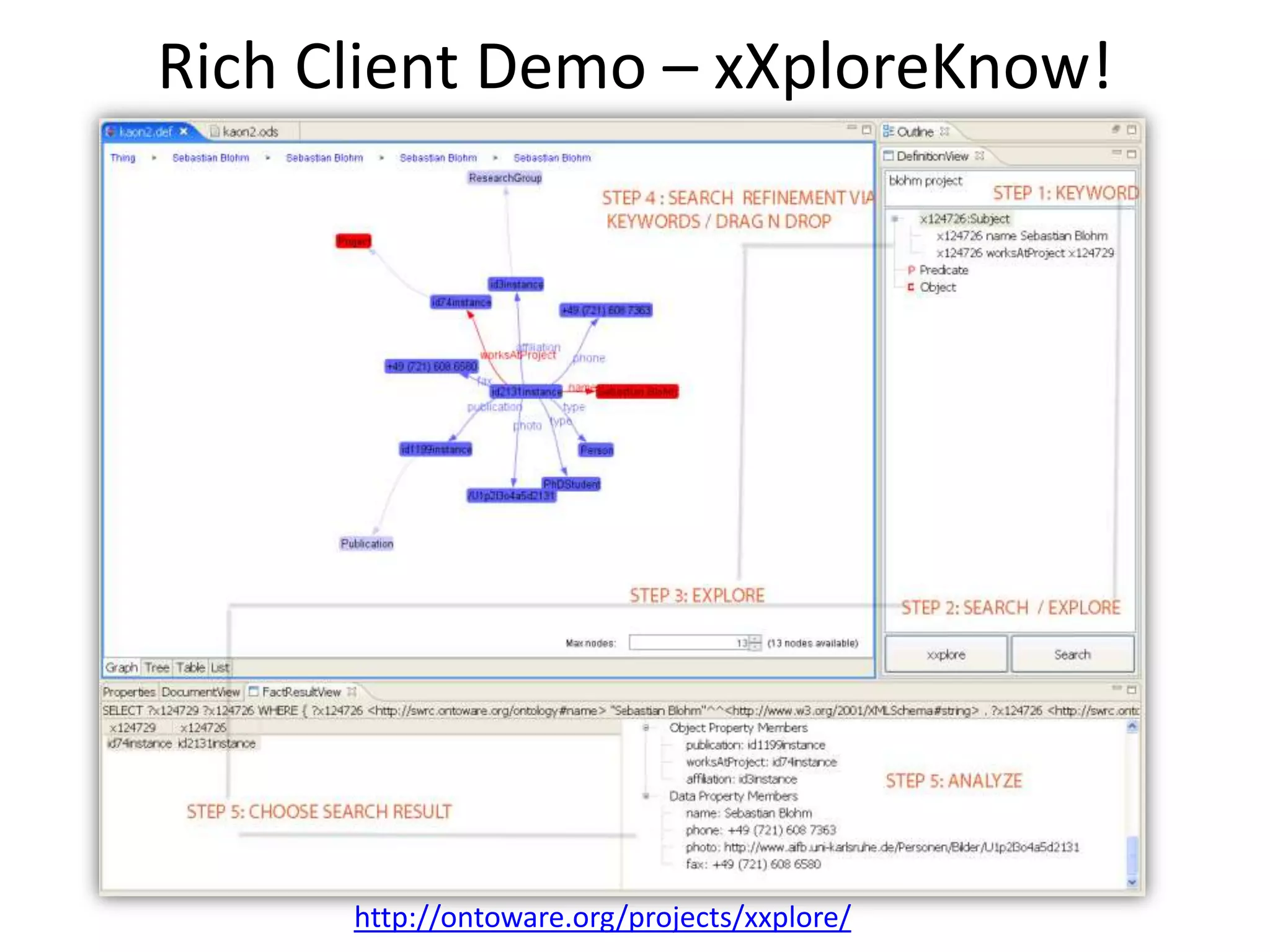Rich Client Demo – xXploreKnow!




      http://ontoware.org/projects/xxplore/
 