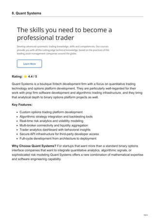 Top Binary Options Trading Platform Development Companies for Fintech ...