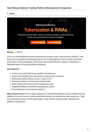Top Binary Options Trading Platform Development Companies for Fintech ...