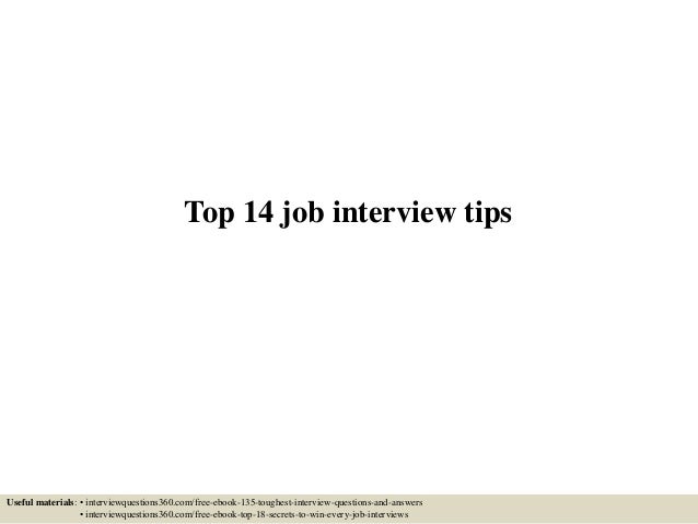 15 interview tips