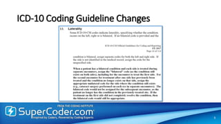ICD-10 Coding Guideline Changes
5
 