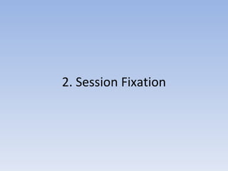2. Session Fixation 