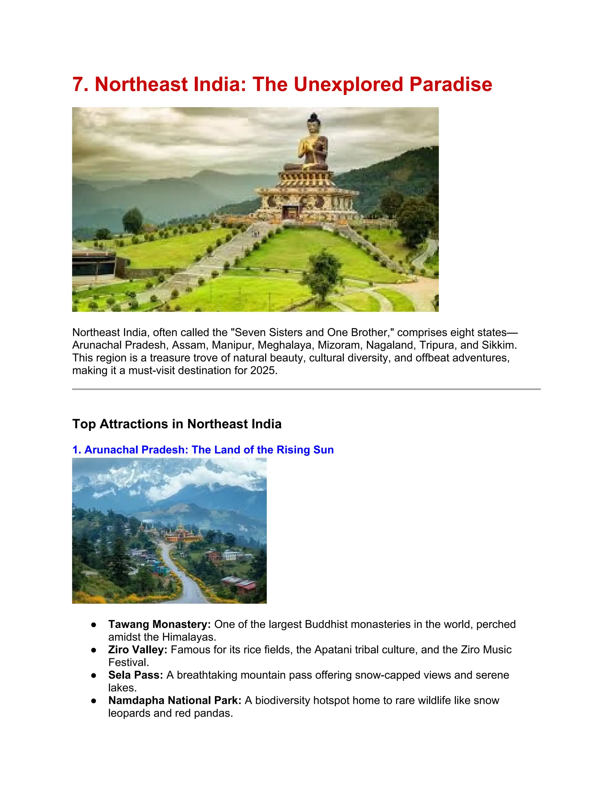 TopTravelDestinationsinIndia2025... PDF