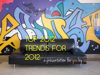 TOP 2012
TRENDS FOR
2012. a presentation for you by us.
 