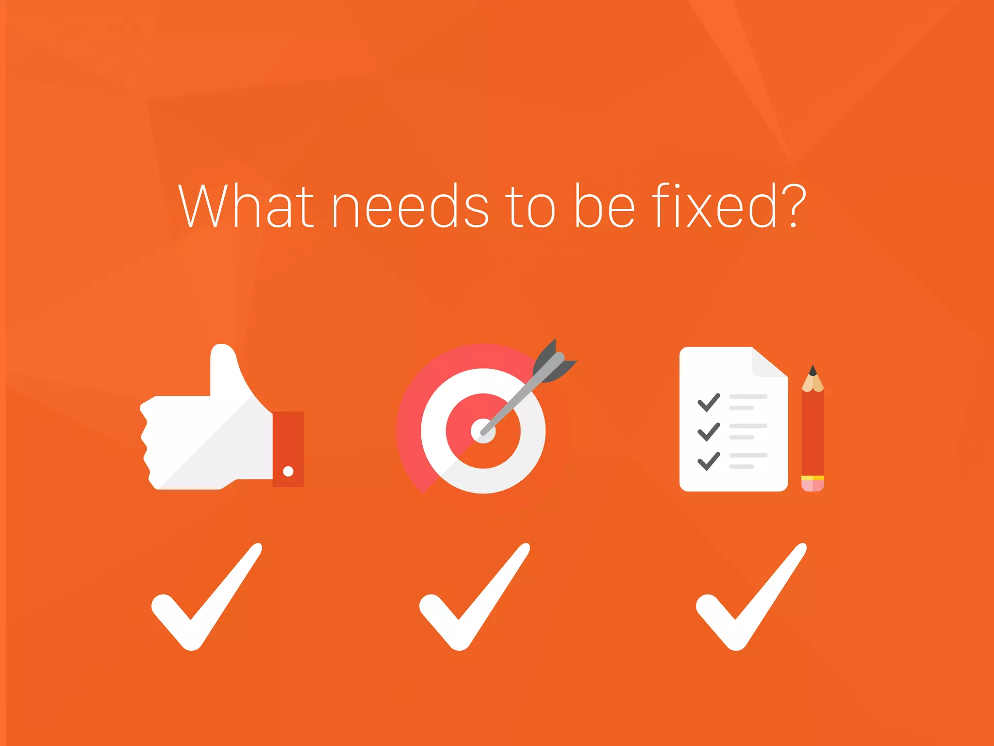 What needs to be fixed?
 