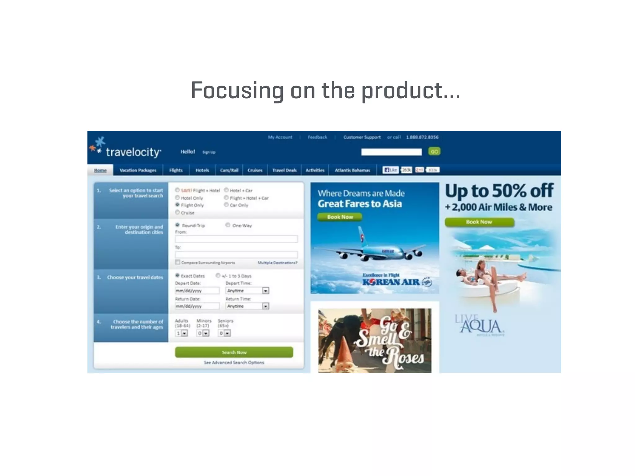 Focusing on the product…
 