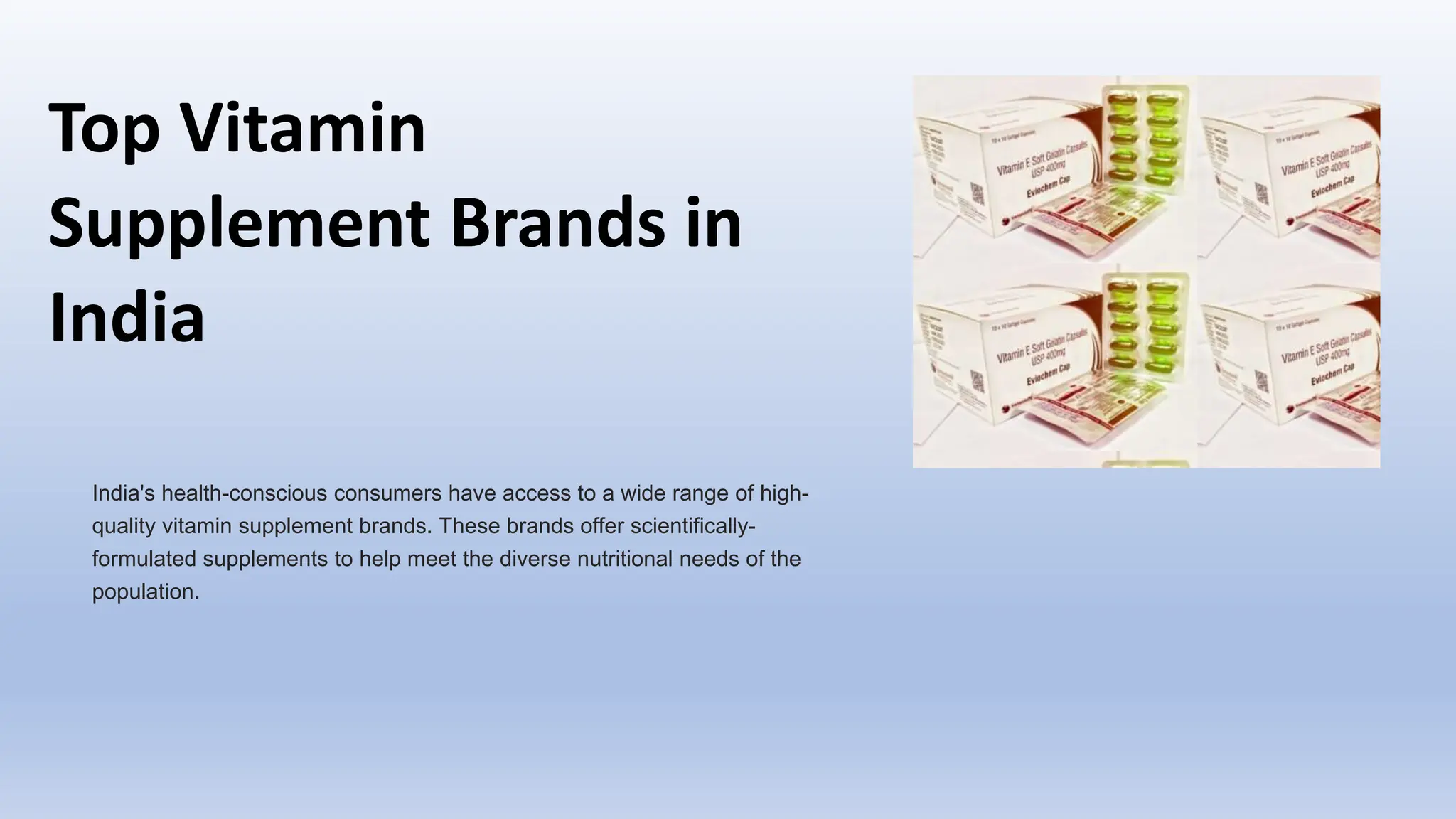 TopVitaminSupplementBrandsinIndia List PPT