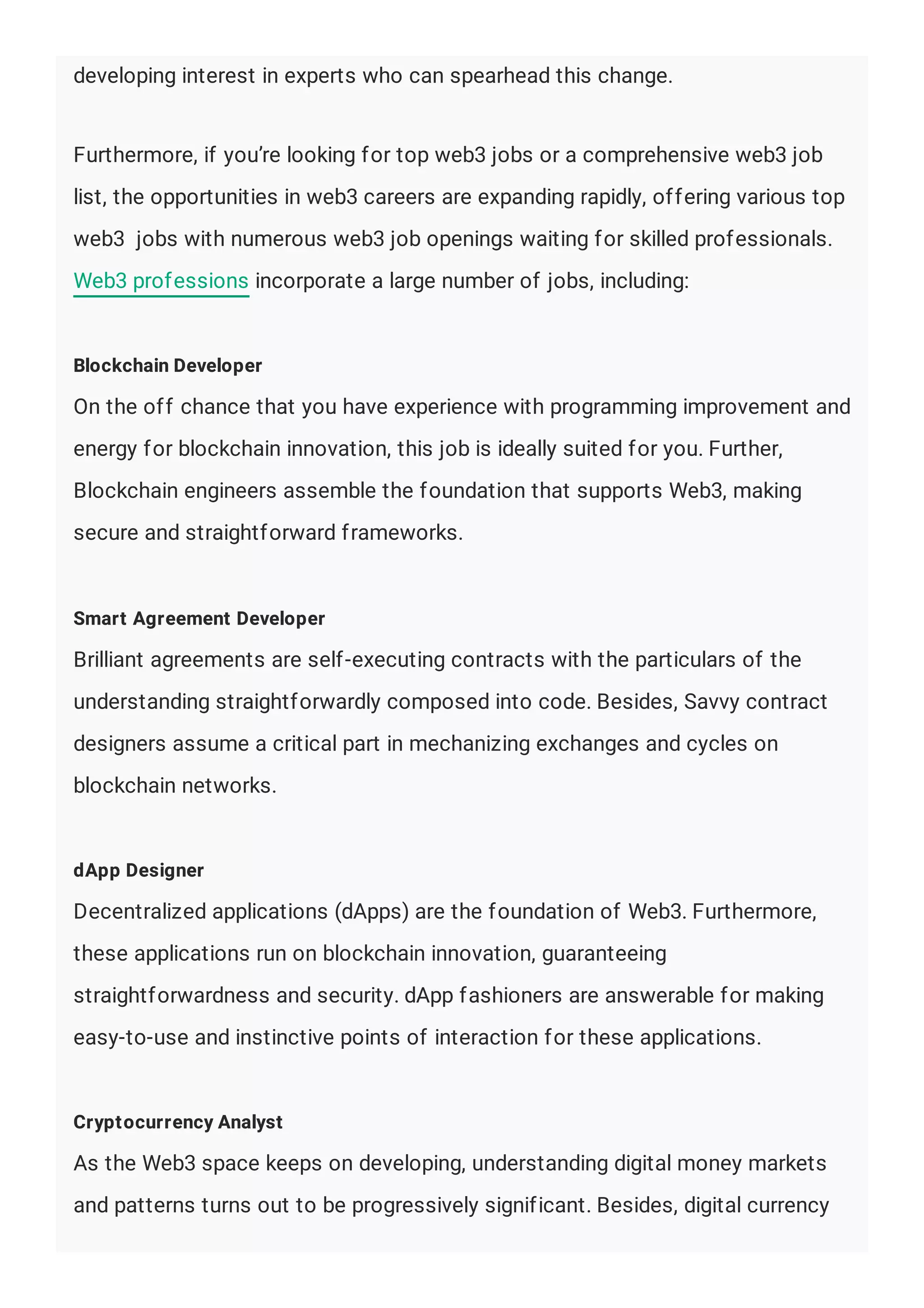Top Web3 Jobs Board: Dive into The Best Job | PDF