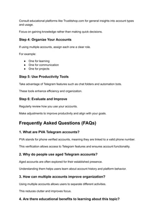 Top 08 Websites to Buy Telegram Accounts (Aged, PVA & Bulk).pdf