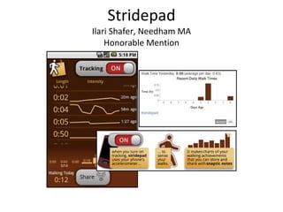 Stridepad Ilari Shafer, Needham MA Honorable Mention 