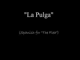 "La Pulga"
(Spanish for "The Flea")
 