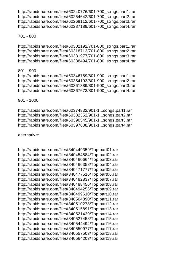 Top 1000 Songs Of The Last 30 Years
