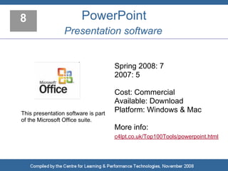 Top 100 Tools for Learning 2008