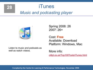 Top 100 Tools for Learning 2008