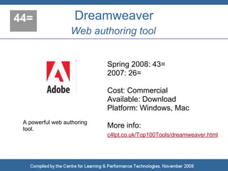 Top 100 Tools for Learning 2008