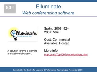 Top 100 Tools for Learning 2008