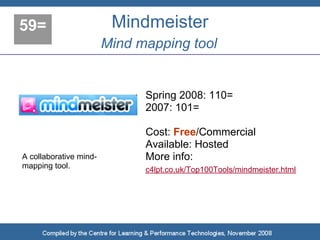 Top 100 Tools for Learning 2008