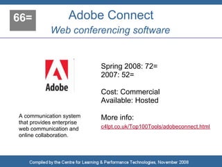 Top 100 Tools for Learning 2008