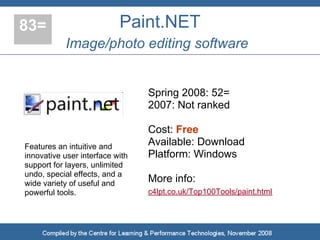 Top 100 Tools for Learning 2008