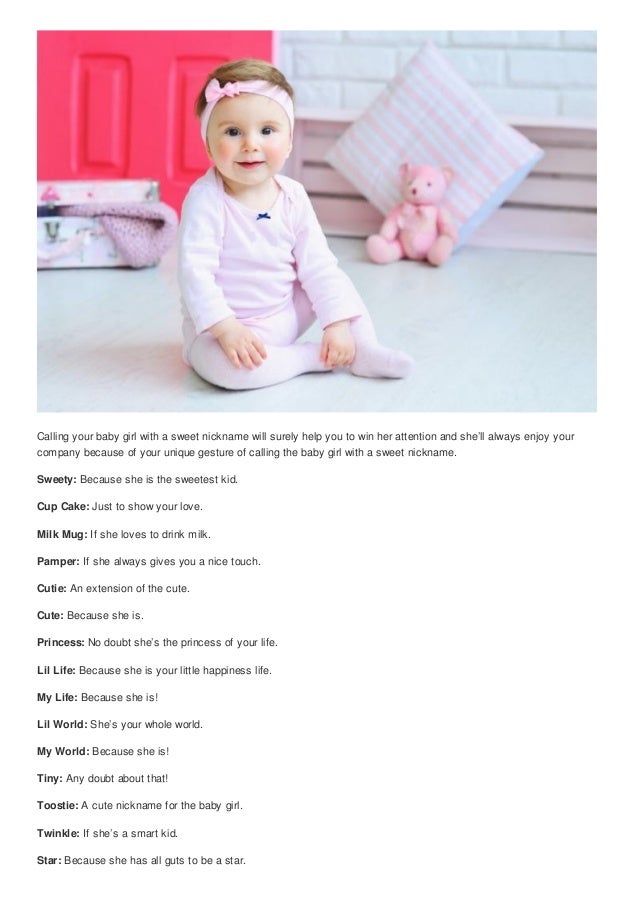 Top 100 Cute Nicknames For Baby Girls Cute Nicknames